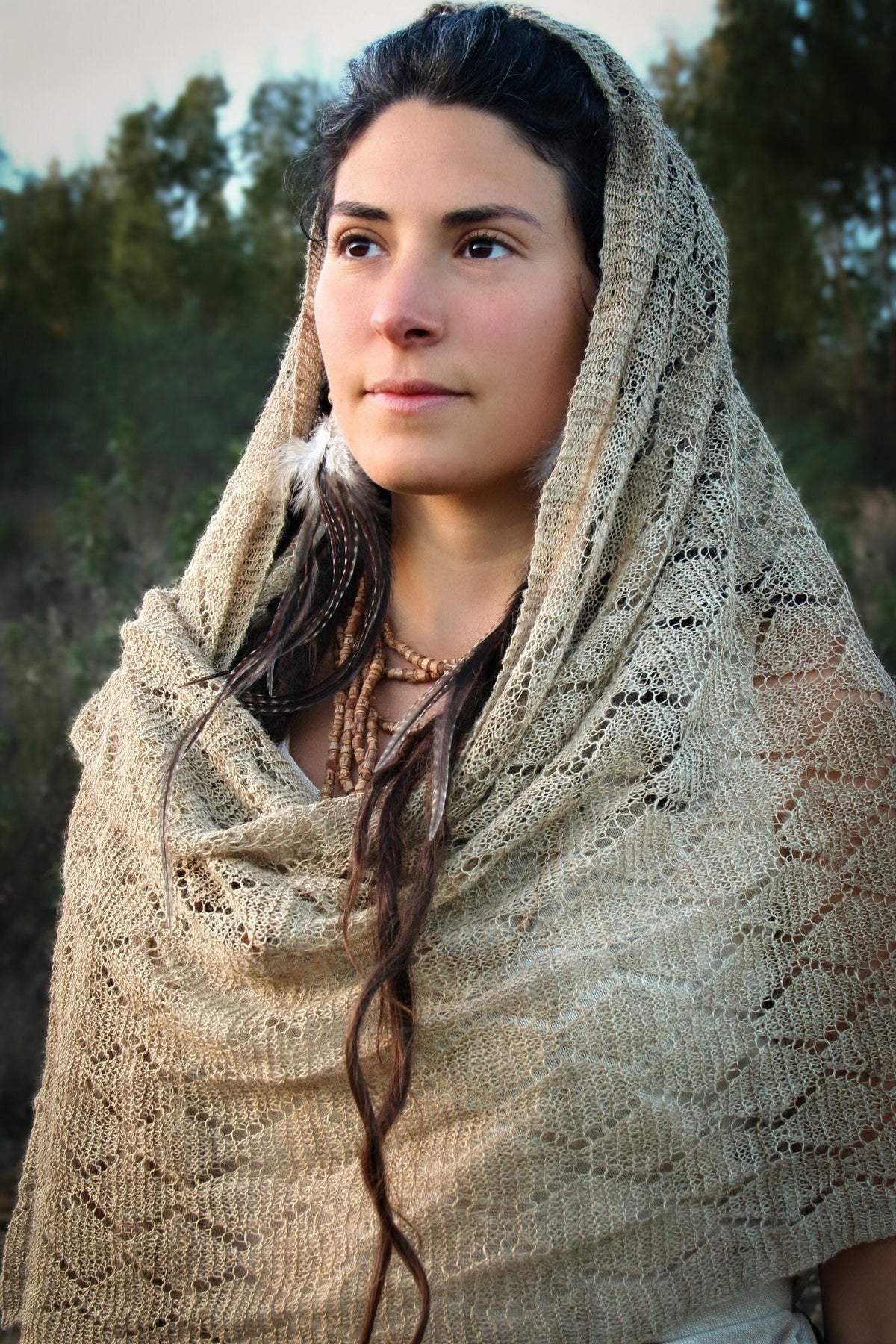 Big Nettle Yarn Shawl