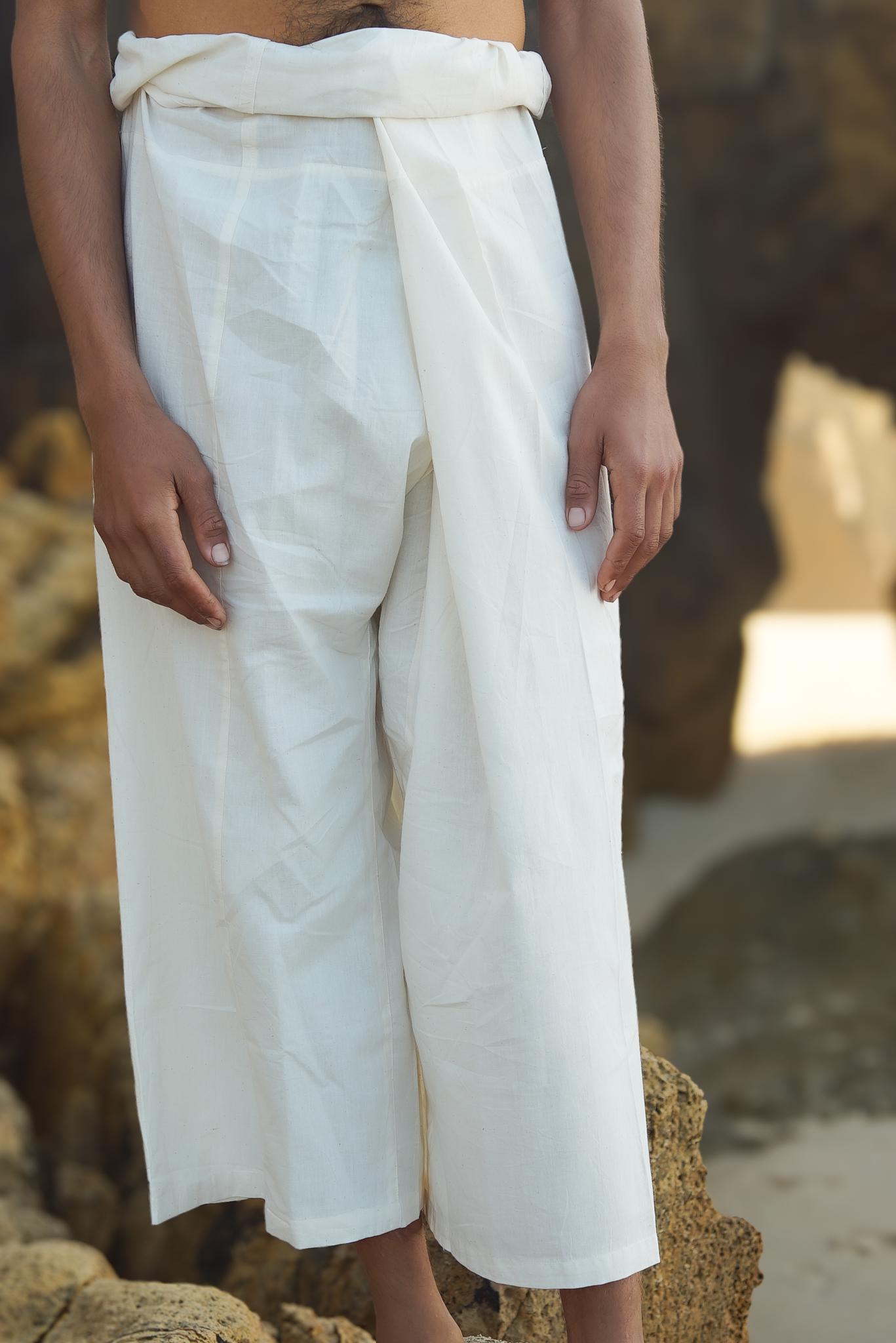 Natural Cotton Fisherman Pants