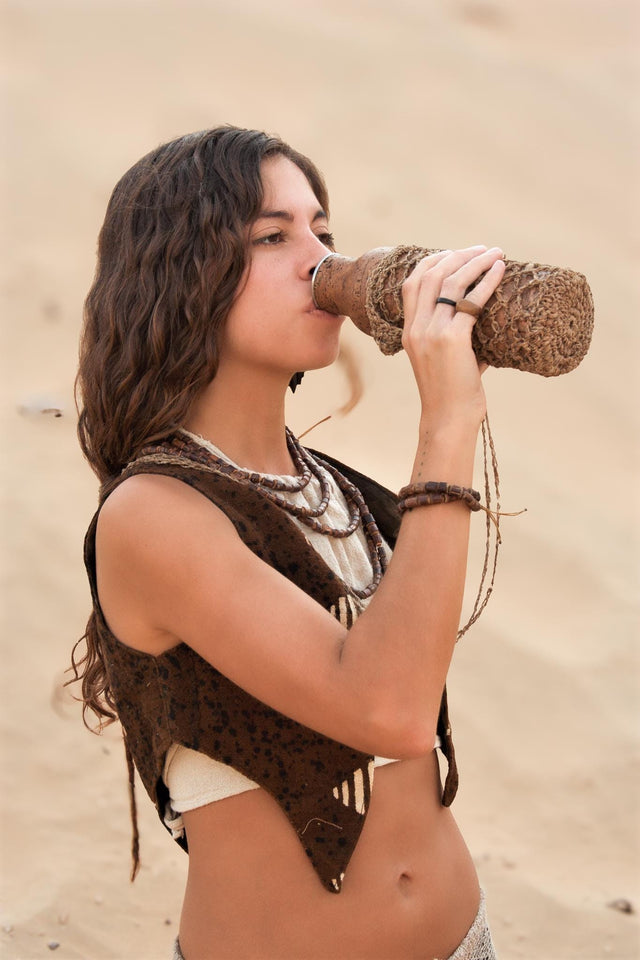 Hand Woven Hemp Water Bottle Holder, Hemp Crossbody Bottle Holder, Water Bottle Bag, Festival Bag, Bottle Carrier, Boho
