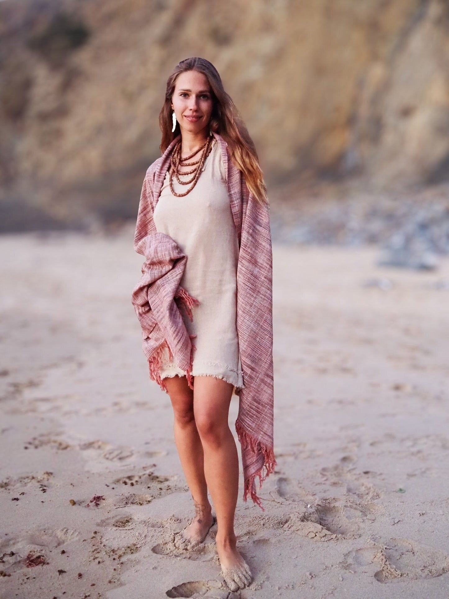 Earthy Khadi Shawl, Cotton Shawl, Khadi Shawl, Unisex Shawl, Hand Loomed Shawl, Hippie Clothing, Earthy Accessories, Earthy Shawl, Boho
