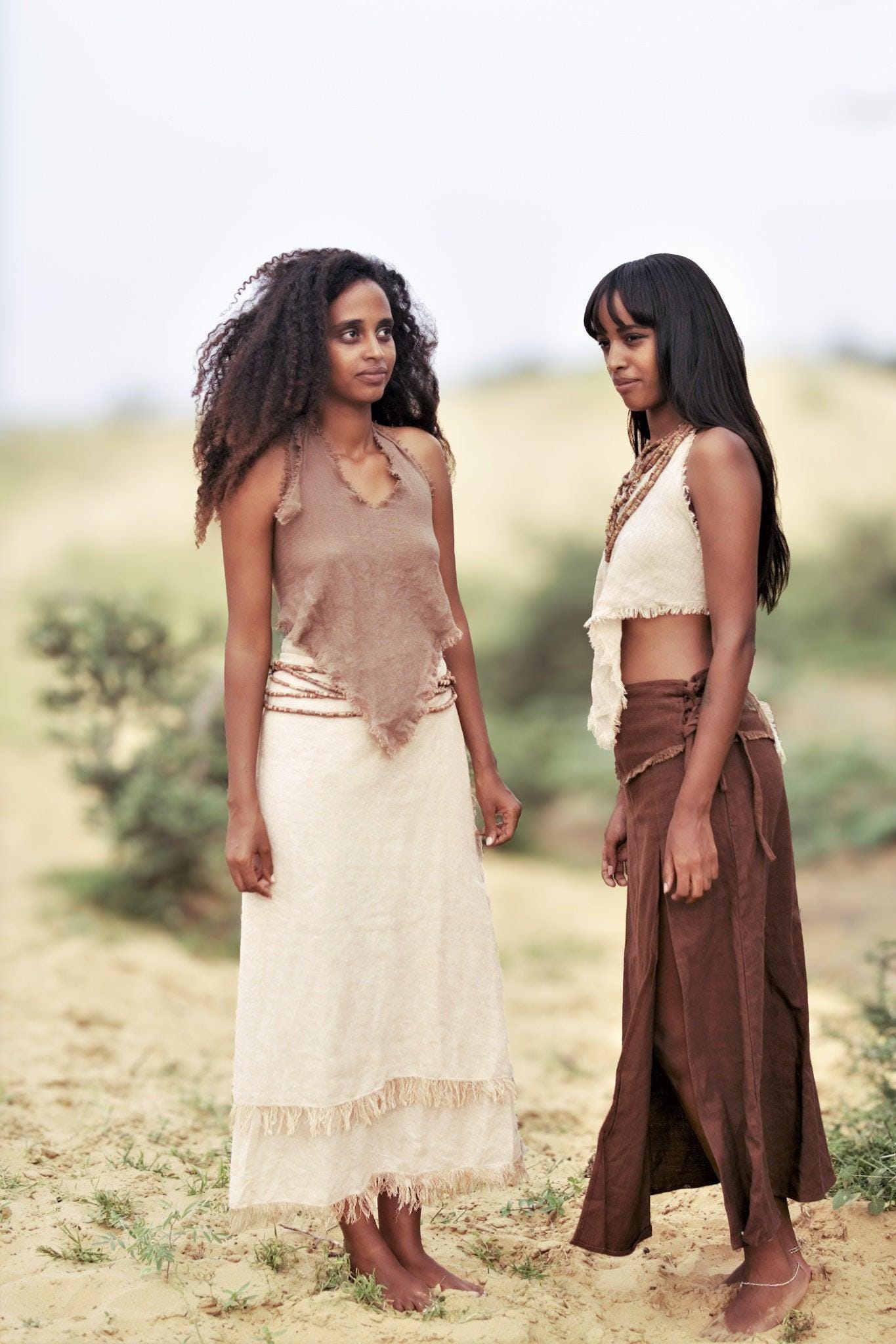 Frayed Wrap Skirt, Long Wrap Skirt, Boho Skirt, Boho Clothing, Natural Long Skirt, Hippie Skirt, Natural Clothing, Tribal Skirt, Maxi Skirt