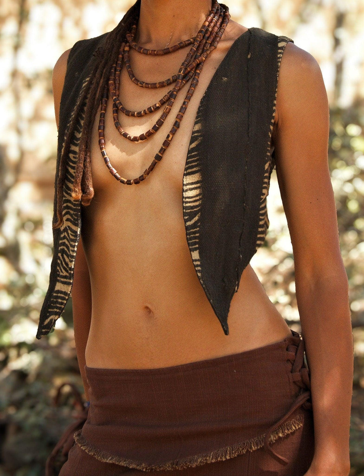 Organic African Mud Cloth Vest