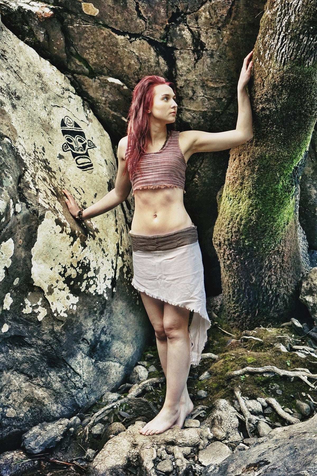 Earthy Pixie Skirt, Boho Festival Skirt, Fairy Skirt, Tribal Skirt, Short Skirt, Natural Clothing, Hippie Skirt, Elven Skirt, Pixie Clothing