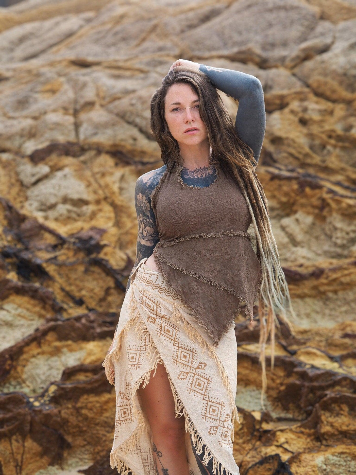 Earthy Cotton Halter Top