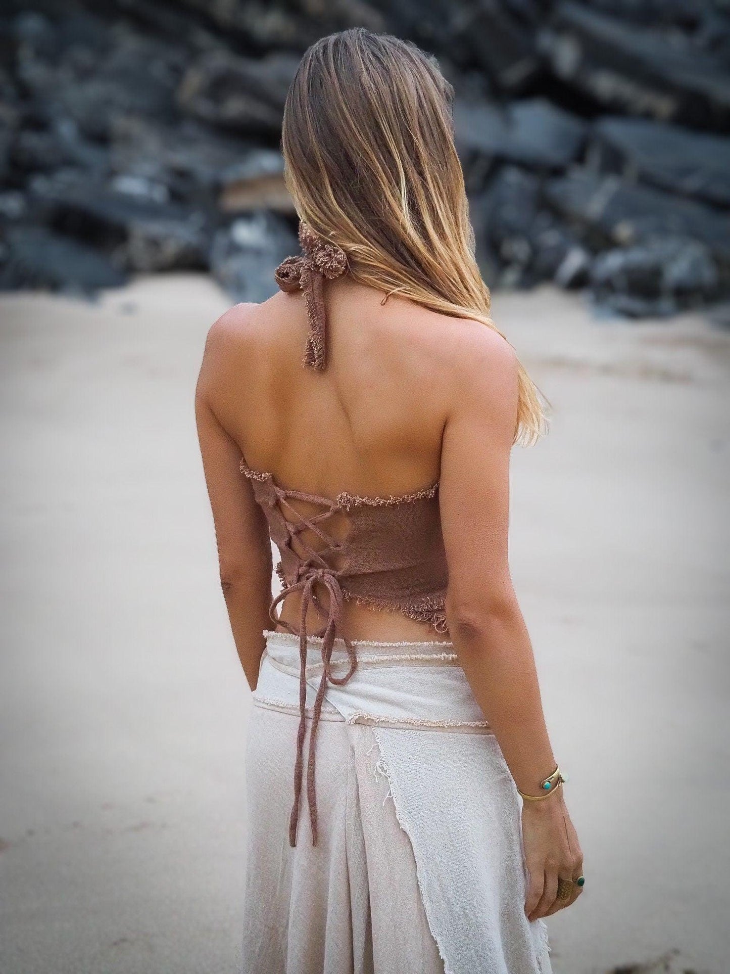 Earthy Cotton Halter Top