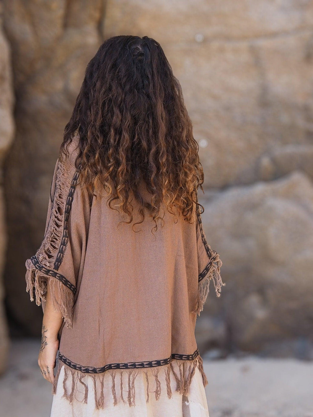 Boho Fringe Poncho