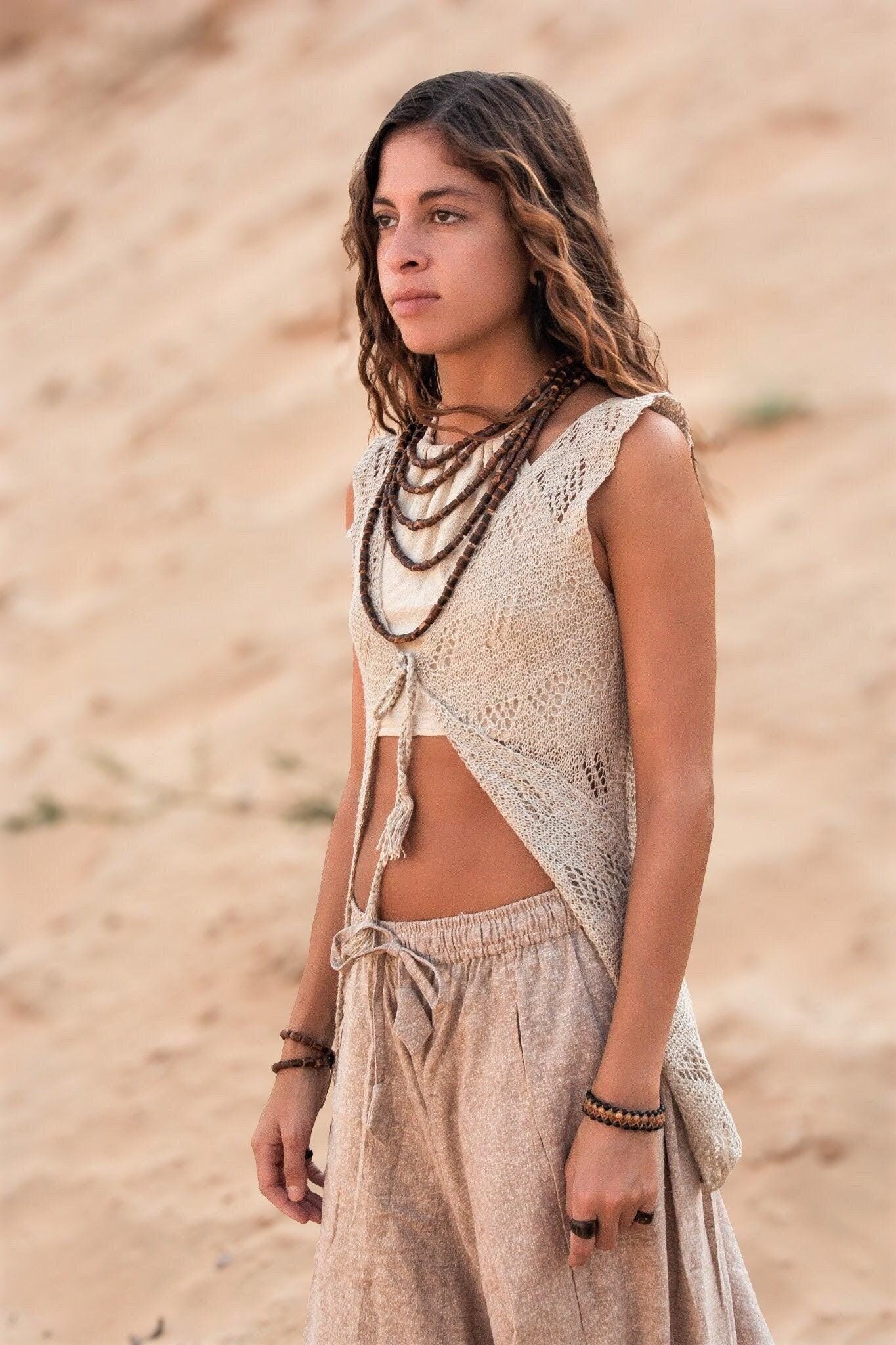 Earthy Nettle Crochet Tunic