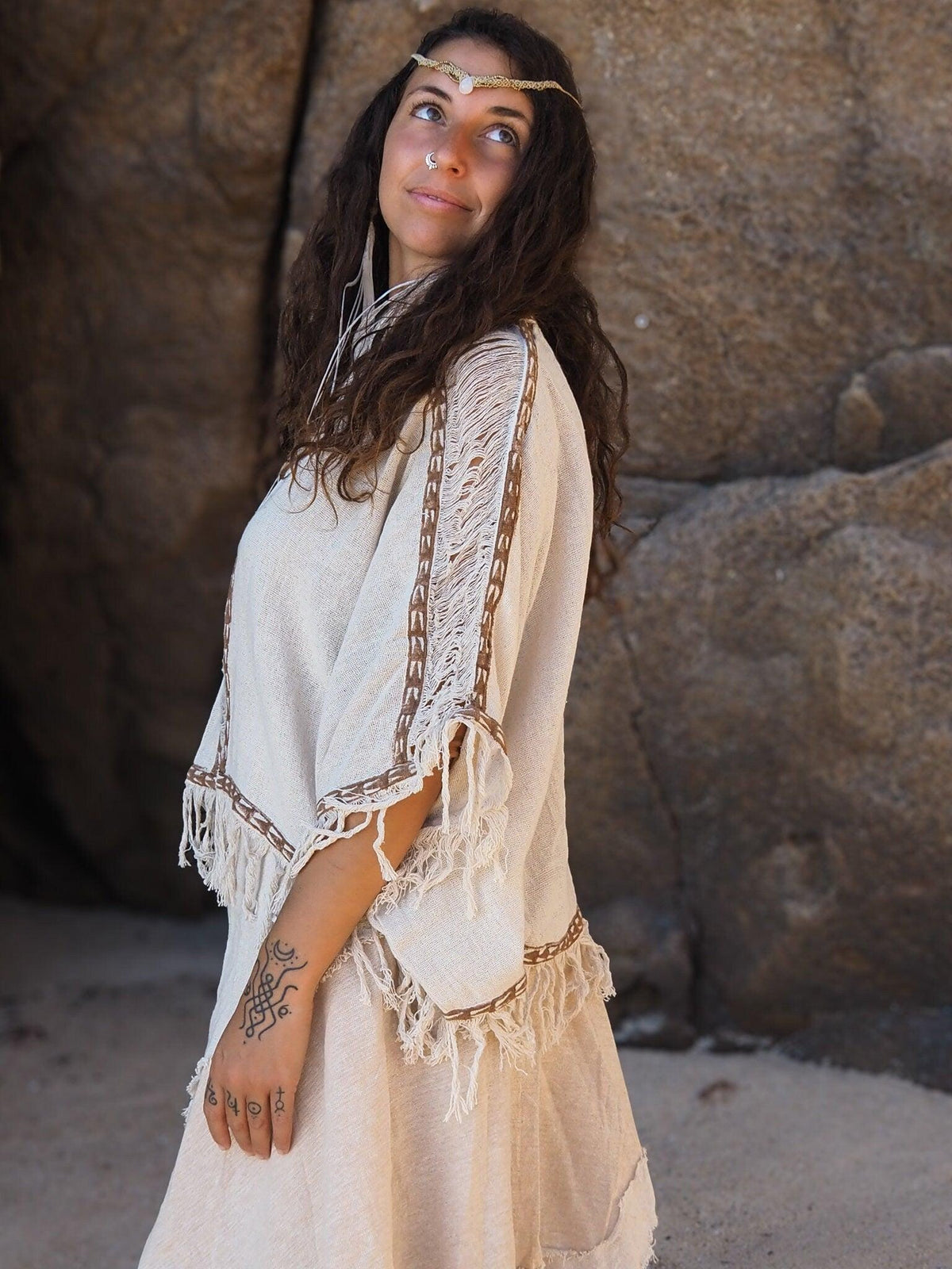Boho Fringe Poncho