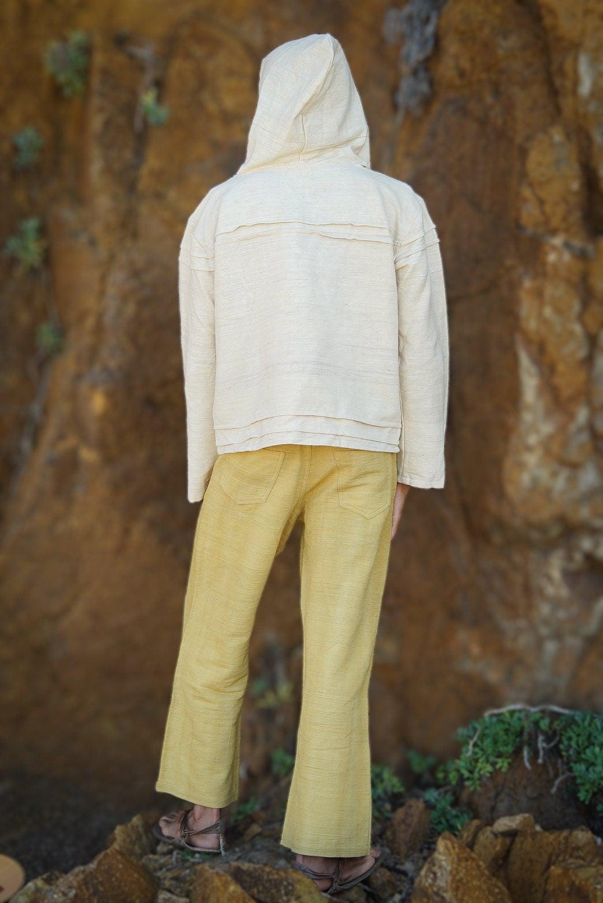 Natural Khadi Cotton Hoodie