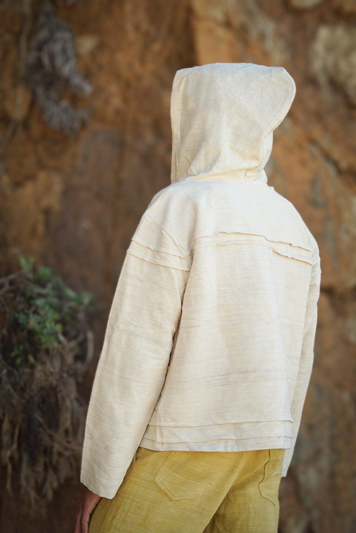 Natural Khadi Cotton Hoodie
