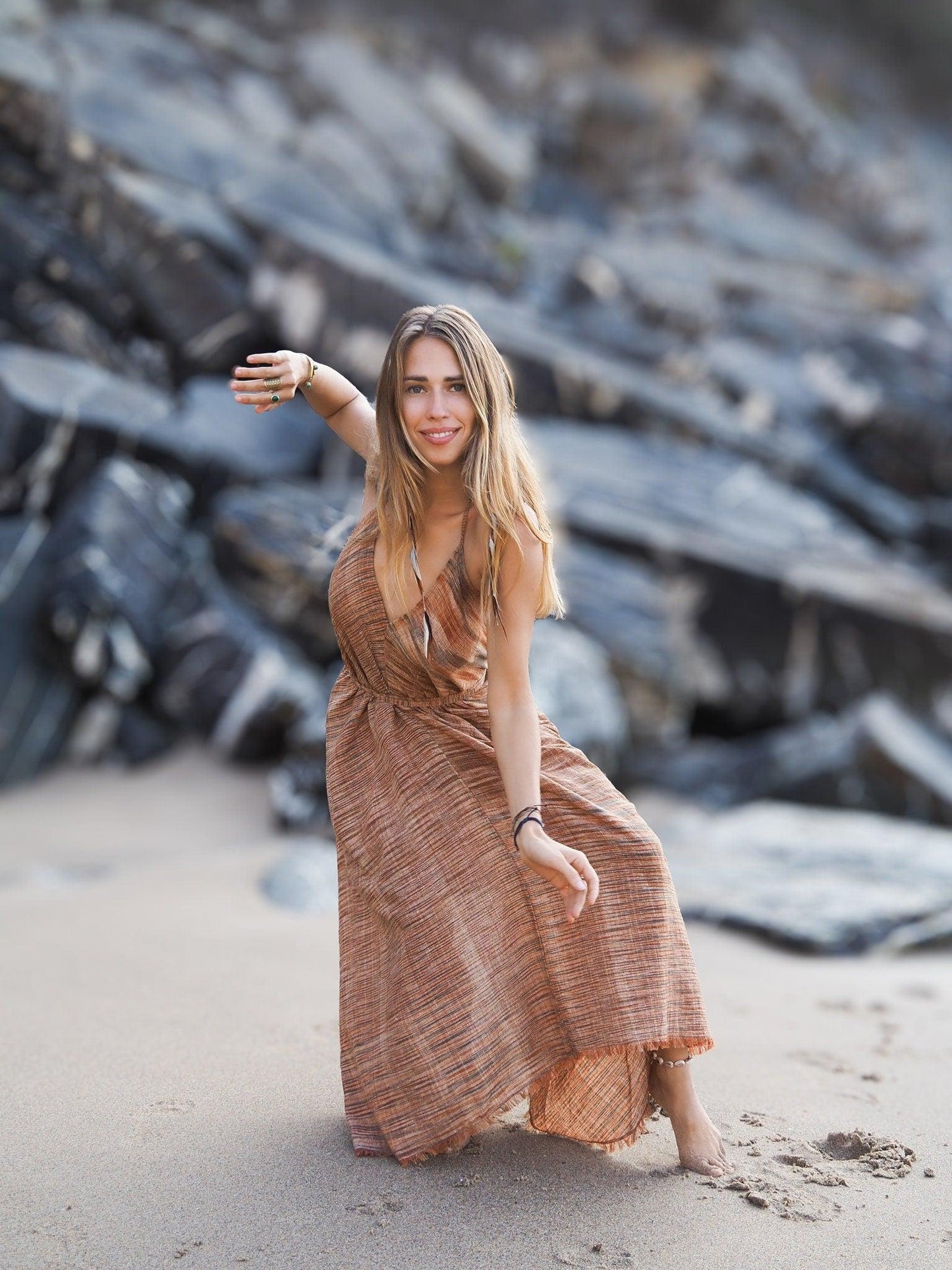 Boho Khadi Goddess Dress