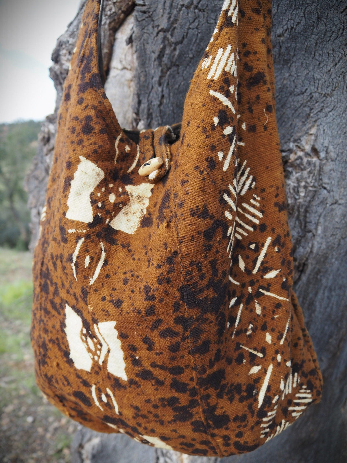 Organic African Bag, Organic Cotton Bag, African Mudcloth Bag, Bogolan Bag, Crossbody Bag, Boho Bag, Hobo bag, Tribal Bag, Hippie Bag, Sling
