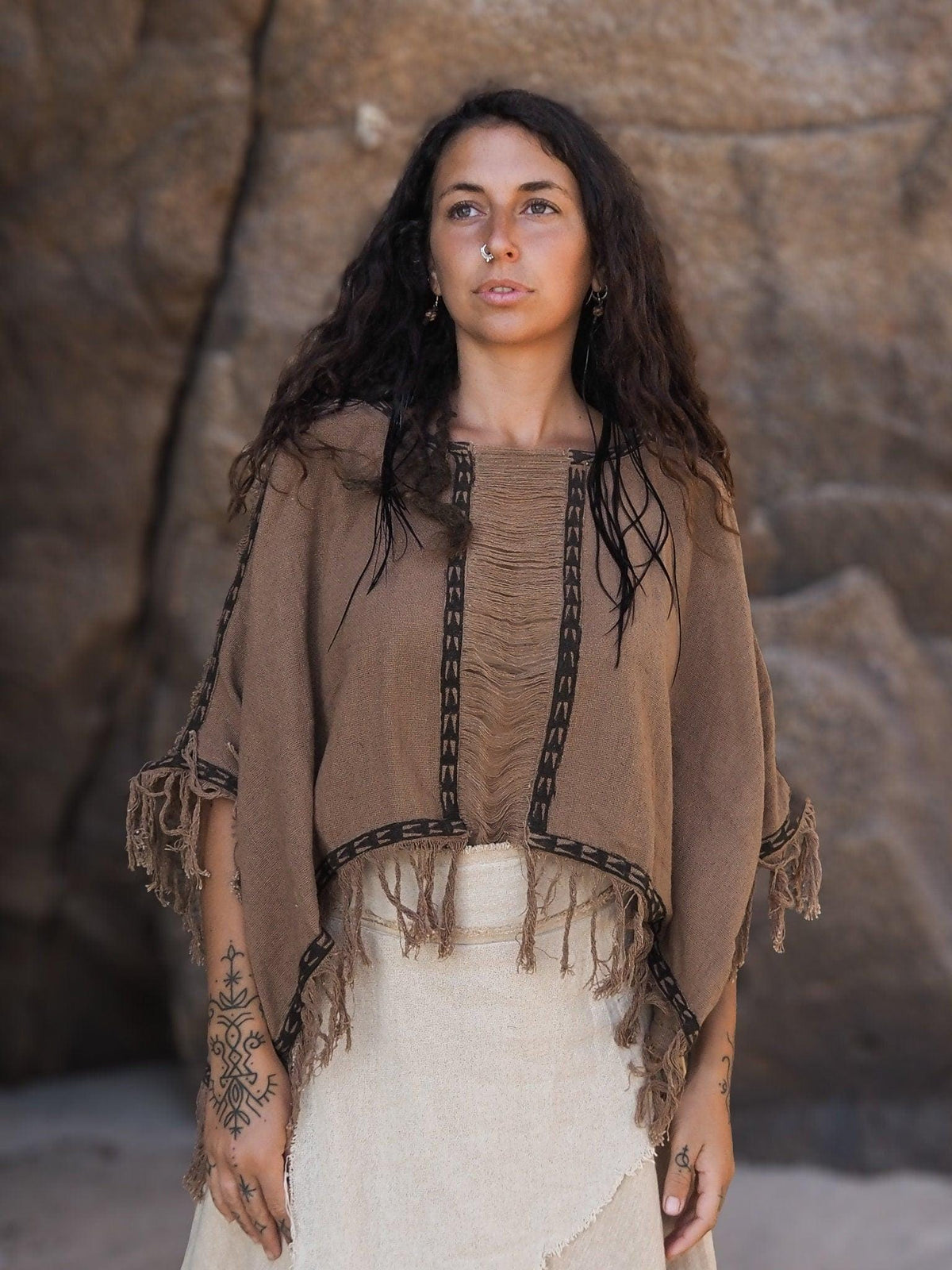 Boho Fringe Poncho