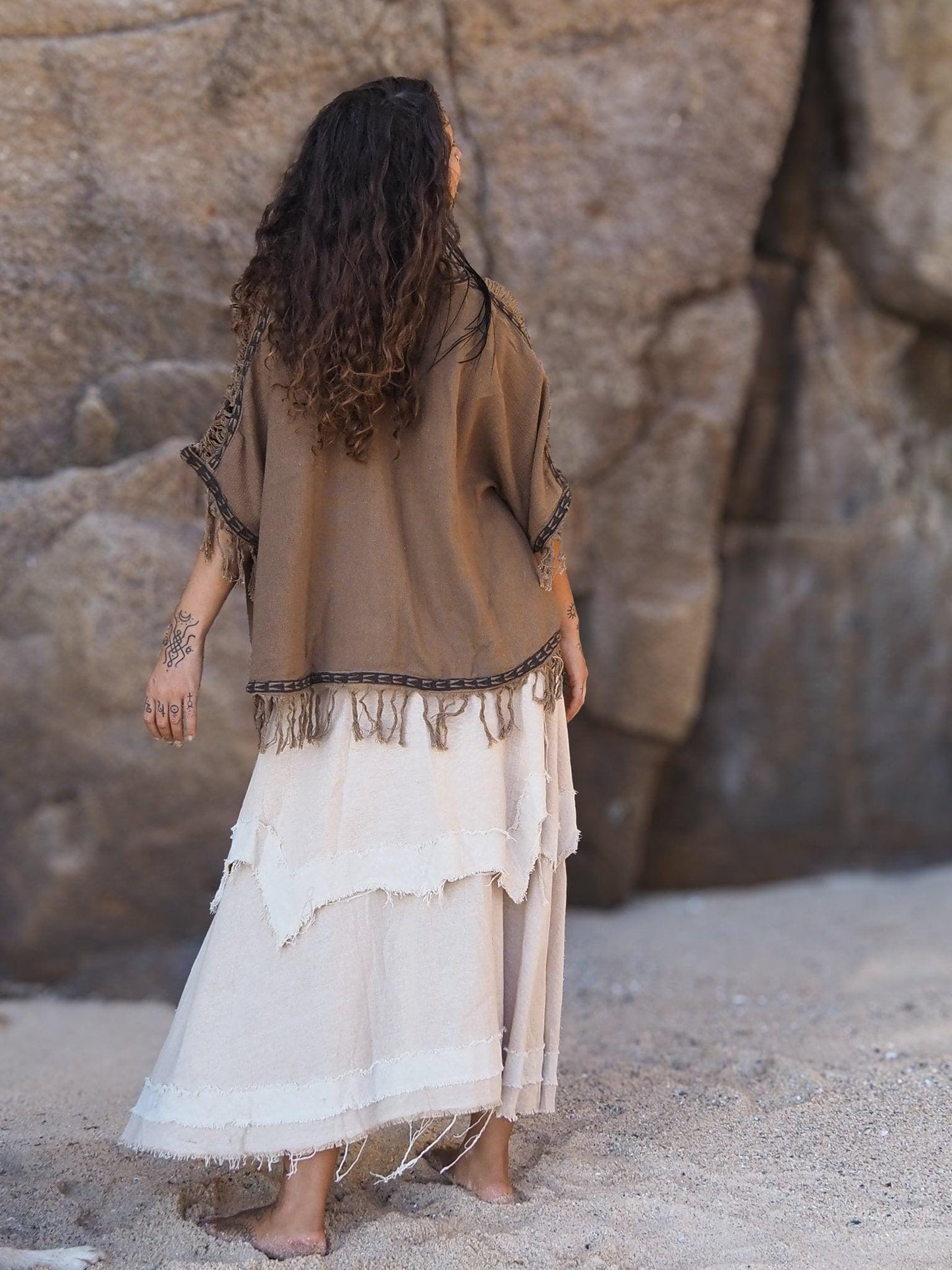 Boho Fringe Poncho