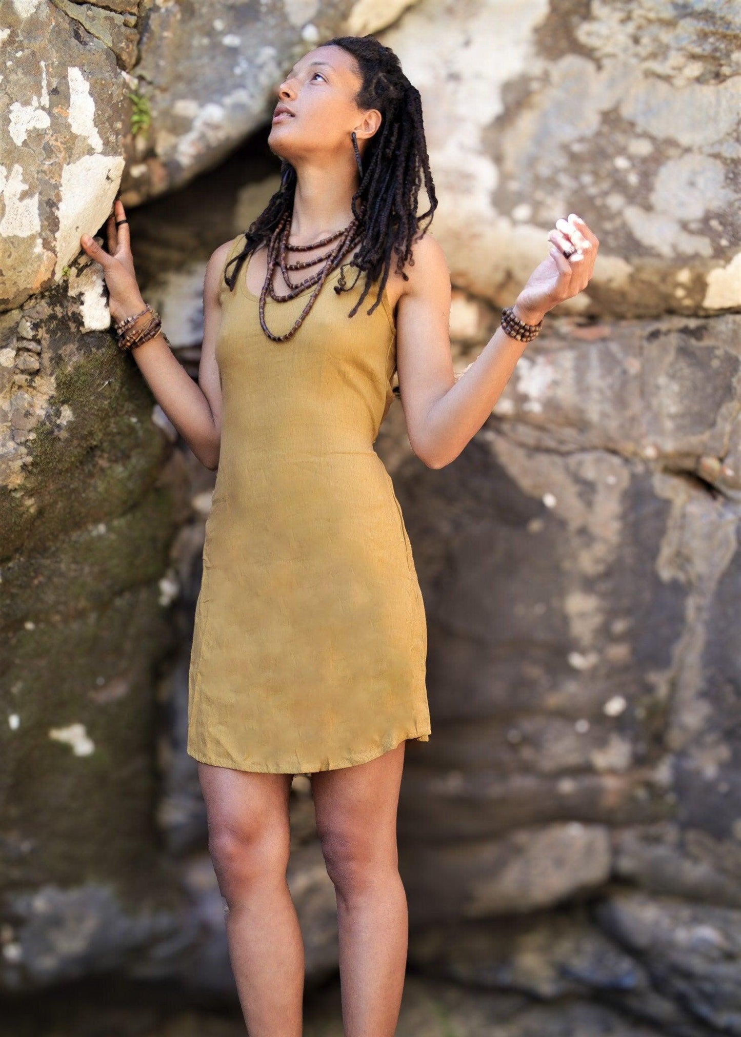 Golden Yellow Boho Dress