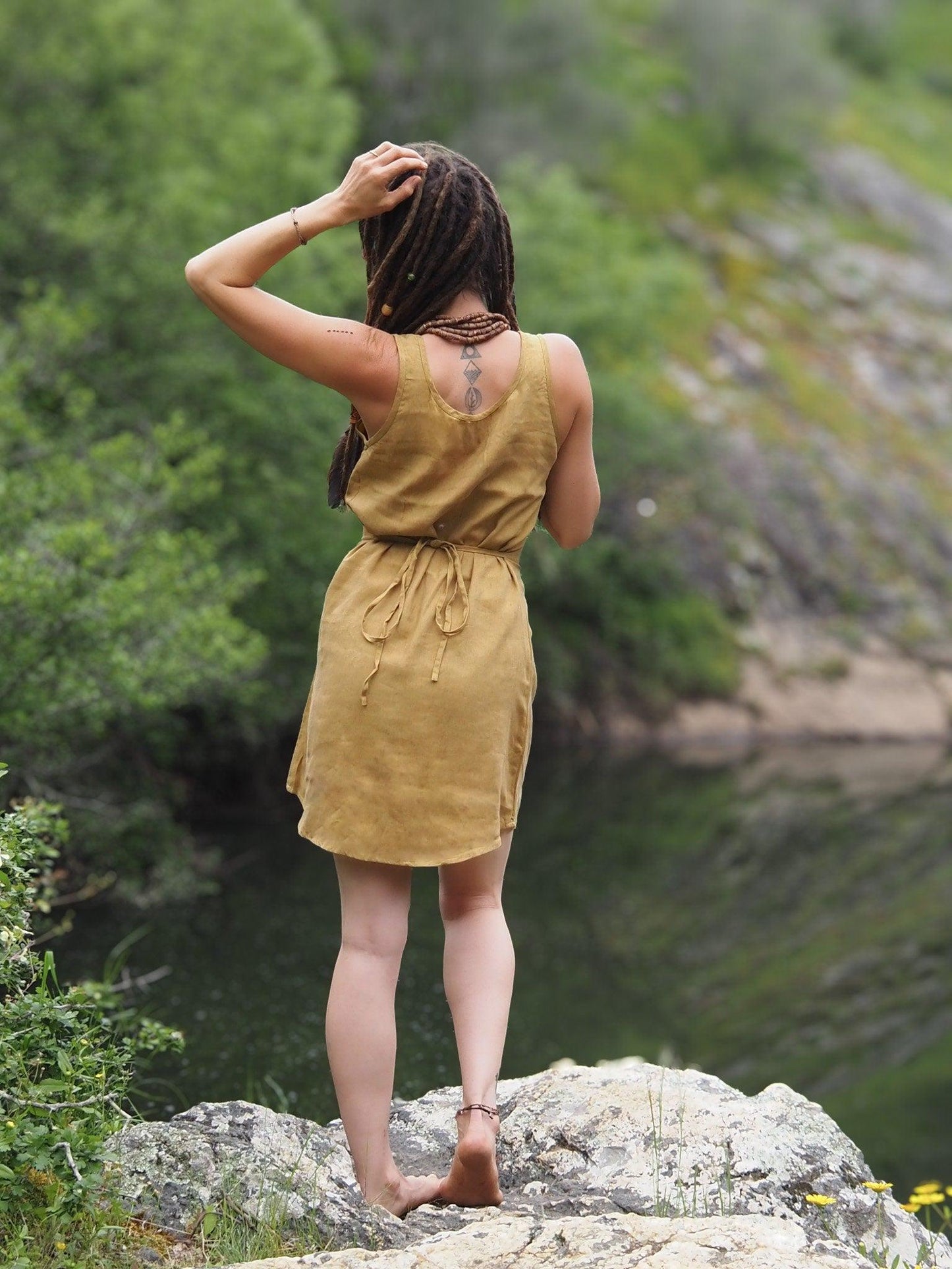 Golden Yellow Boho Dress