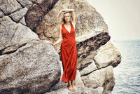 Boho Red Raw Silk Wrap Dress, Silk Wrap Dress, Tribal Clothing, Boho Wrap Dress, Beach Dress, Loose Maxi Dress, Natural Clothing, Sleeveless