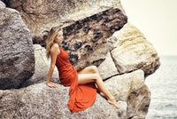 Boho Red Raw Silk Wrap Dress, Silk Wrap Dress, Tribal Clothing, Boho Wrap Dress, Beach Dress, Loose Maxi Dress, Natural Clothing, Sleeveless