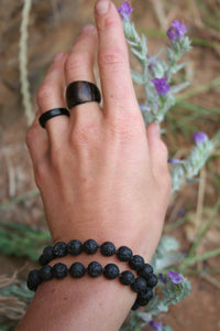 Lava Diffuser Bracelet, Aromatherapy Bracelet, Double Lava Bead Bracelet, Lava Stone Bracelet, Lava Bracelet, Boho Jewelry, Birthday Gift