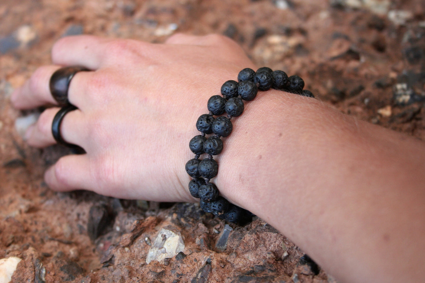 Lava Diffuser Bracelet, Aromatherapy Bracelet, Double Lava Bead Bracelet, Lava Stone Bracelet, Lava Bracelet, Boho Jewelry, Birthday Gift