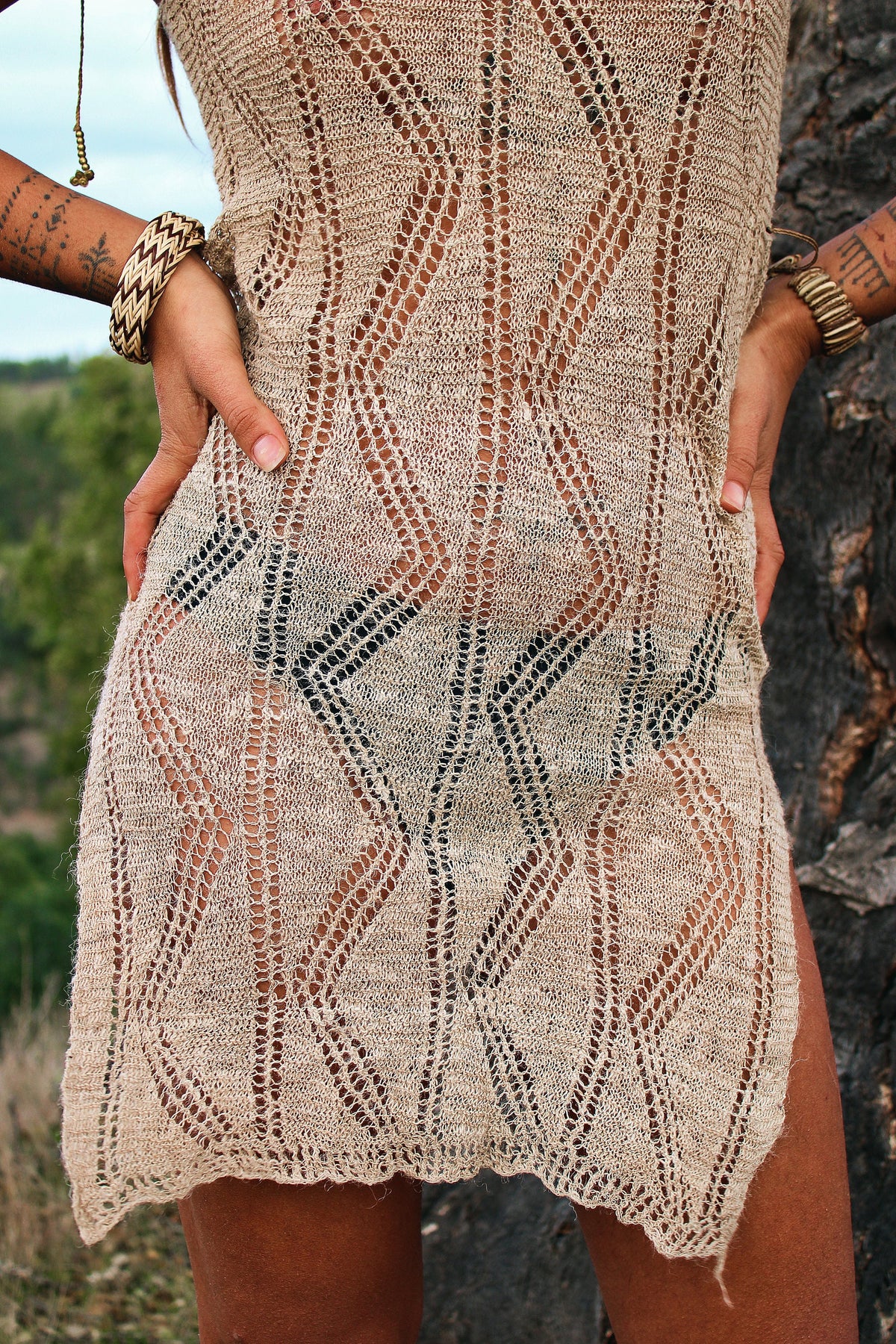Wild Nettle Top, Crochet Dress, Nettle Dress, Earthy Dress, Boho Dress, Natural Dress, Eco, Organic, Handmade, Gift for Her