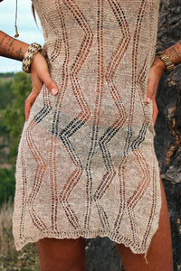 Wild Nettle Top, Crochet Dress, Nettle Dress, Earthy Dress, Boho Dress, Natural Dress, Eco, Organic, Handmade, Gift for Her