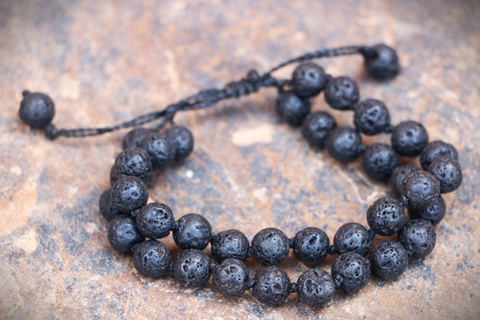 Lava Diffuser Bracelet, Aromatherapy Bracelet, Double Lava Bead Bracelet, Lava Stone Bracelet, Lava Bracelet, Boho Jewelry, Birthday Gift