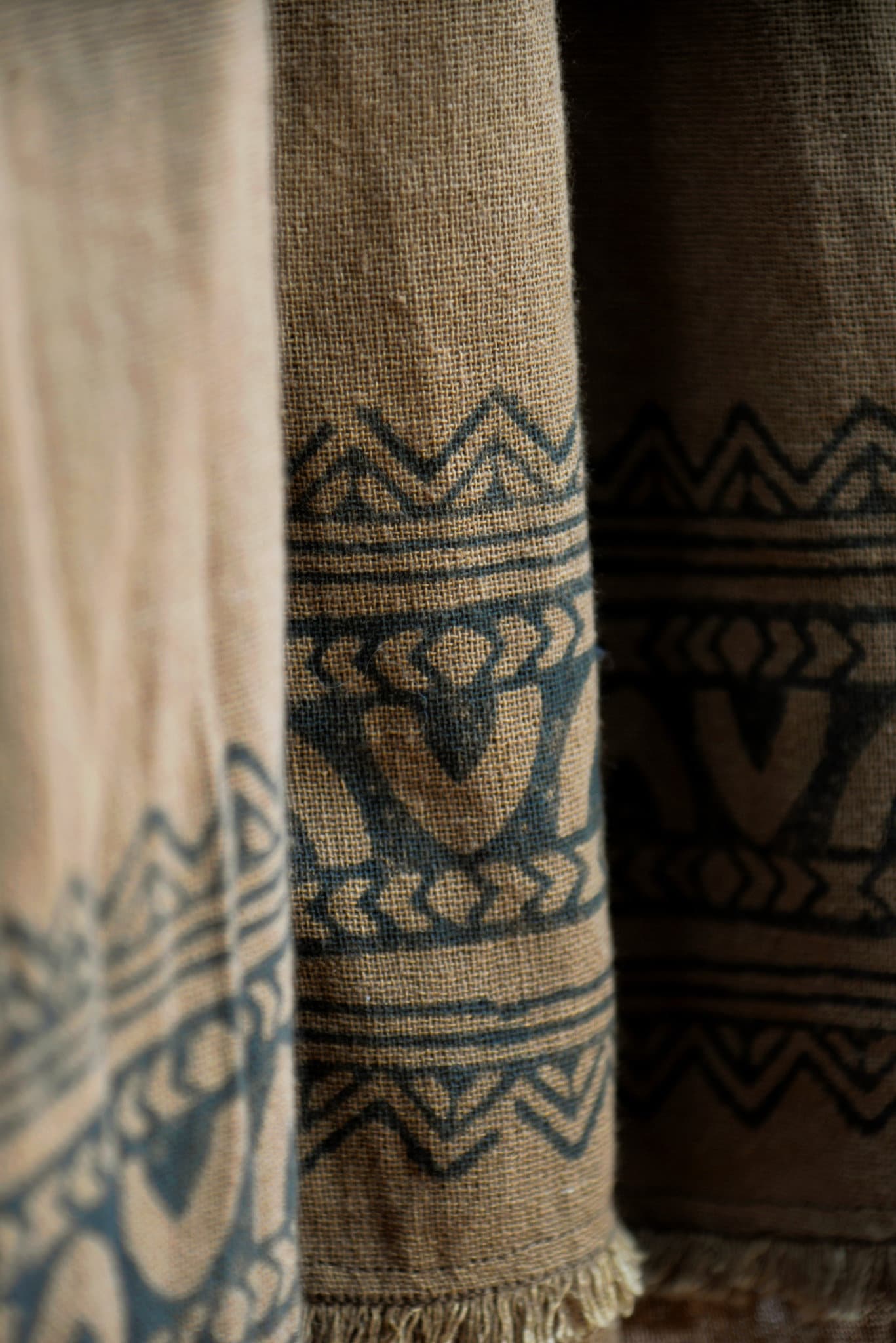 Tribal Raw Cotton Block Print Maxi Skirt