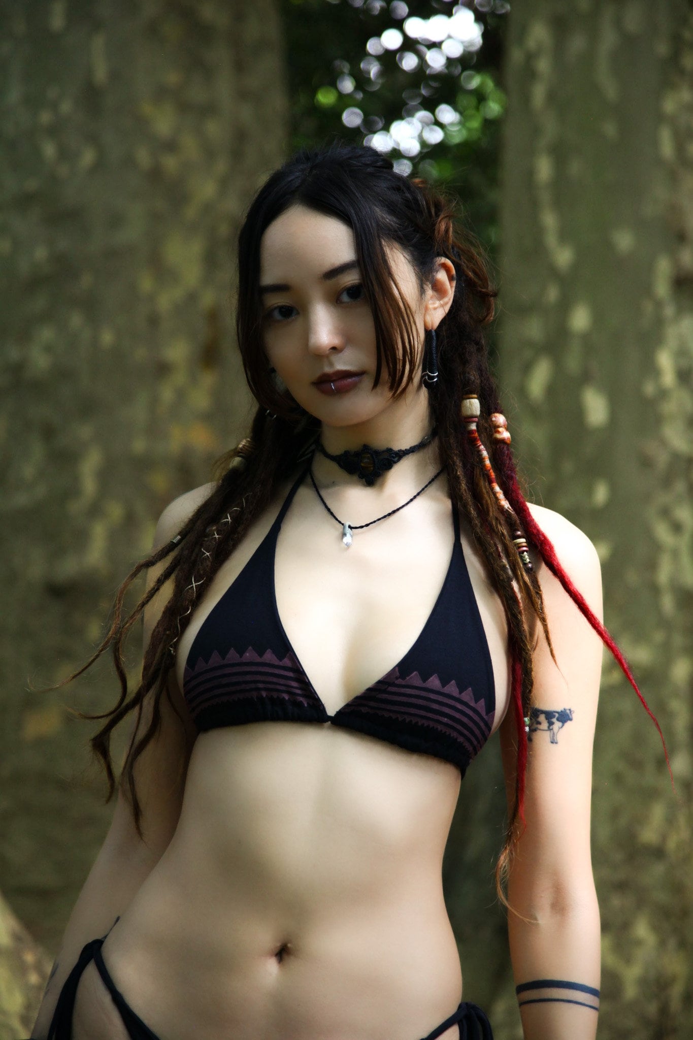 Tribal Organic Bikini Set, Tribal Style Bikini, Block Print Bikini, Organic Cotton Bikini, Boho Bikini, Tribal Swimsuit, Hippie Bikini