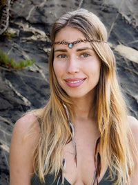 Goddess Tiara Choker Necklace, Handmade Macrame Choker, Labradorite Choker, Labradorite Tiara, Macrame Necklace, Boho, Fairy, Gift for Her
