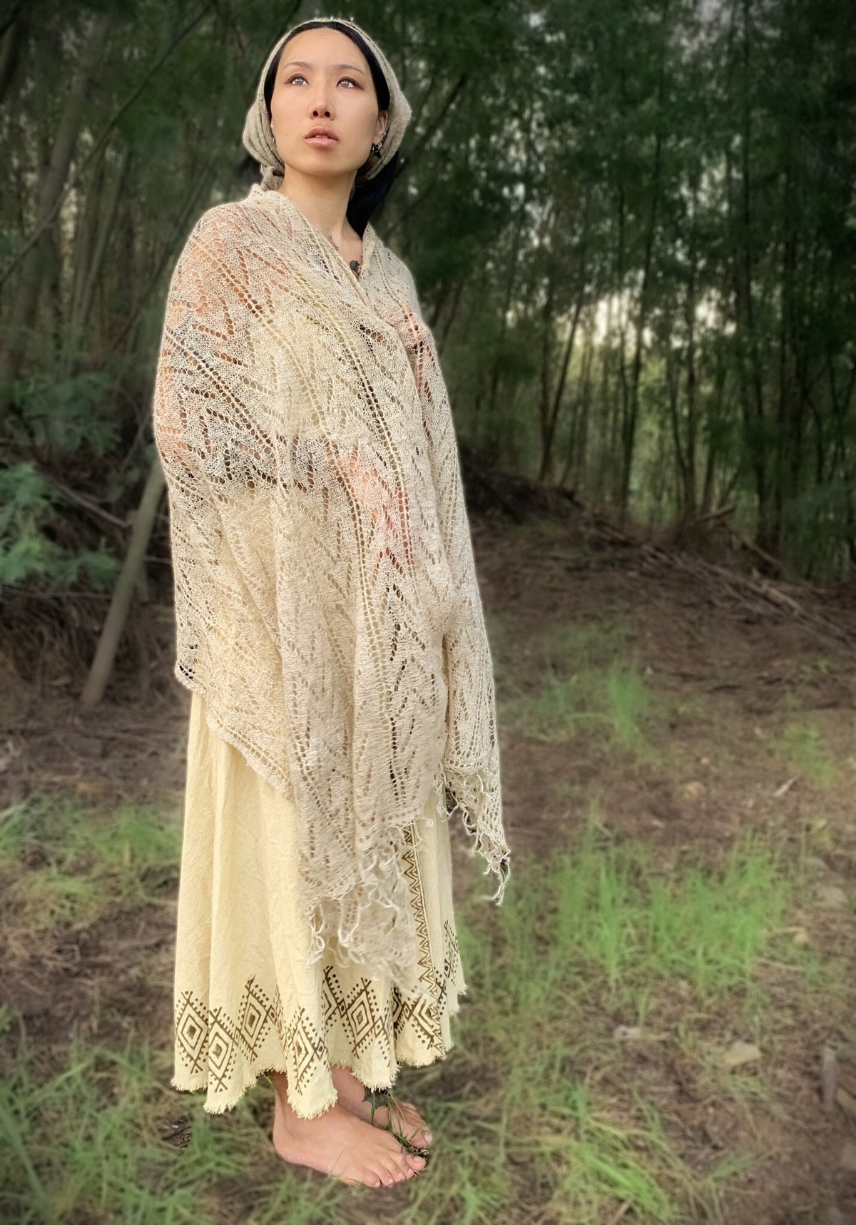 Big Nettle Yarn Shawl