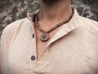 Oak Wood Necklace, Tree Of Life Necklace, Beads Necklace, Hippie Jewelry, Tribal Jewelry, Boho Necklace, Wood Jewelry, Gift For Her