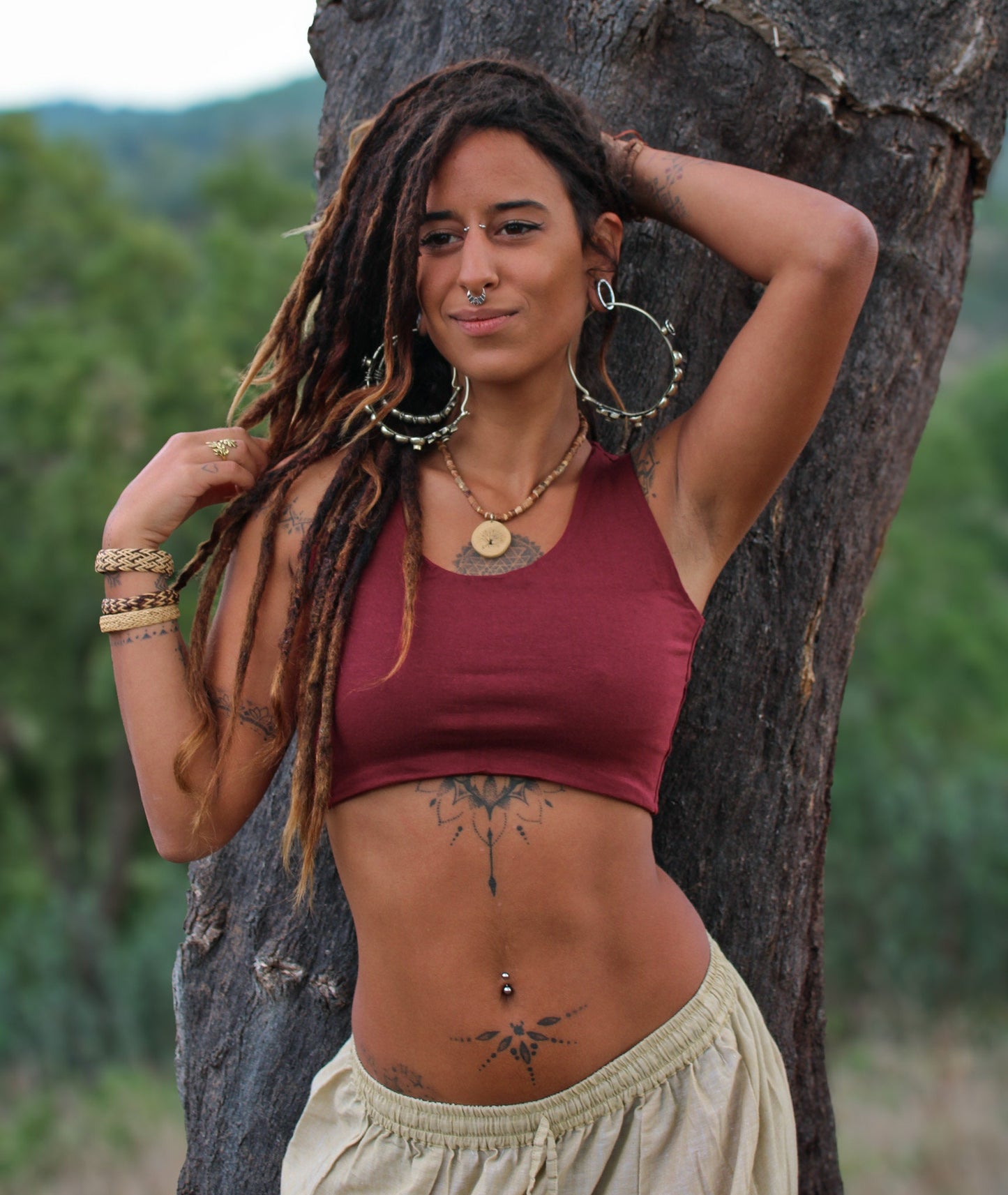 Oak Wood Necklace, Tree Of Life Necklace, Beads Necklace, Hippie Jewelry, Tribal Jewelry, Boho Necklace, Wood Jewelry, Gift For Her