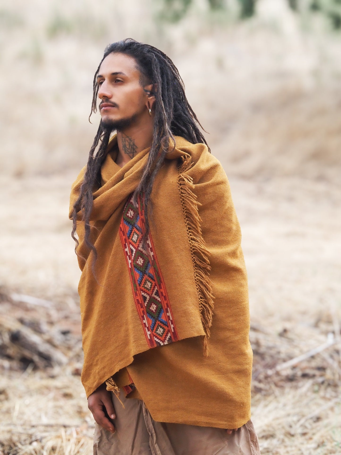 Woolen Kullu Shawl, Embroidered Shawl, Earthy Clothing, Wool Cover Up, Tribal Shawl, Kullu Shawl, Hand Loomed Shawl, Fringe Shawl, Natural