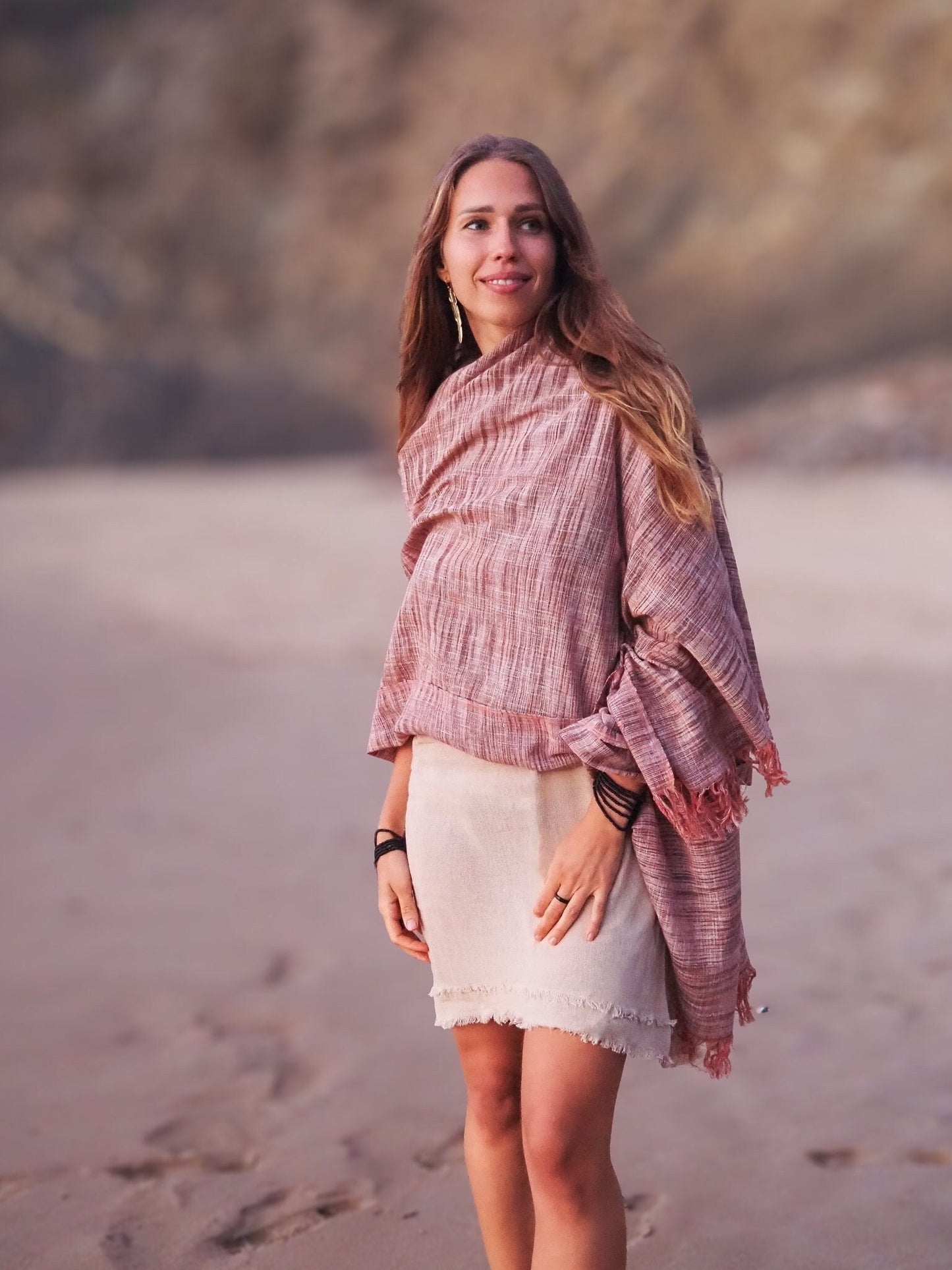 Earthy Khadi Shawl, Cotton Shawl, Khadi Shawl, Unisex Shawl, Hand Loomed Shawl, Hippie Clothing, Earthy Accessories, Earthy Shawl, Boho