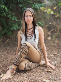 Single Natural Tribal Feather Earring with Acai Seed