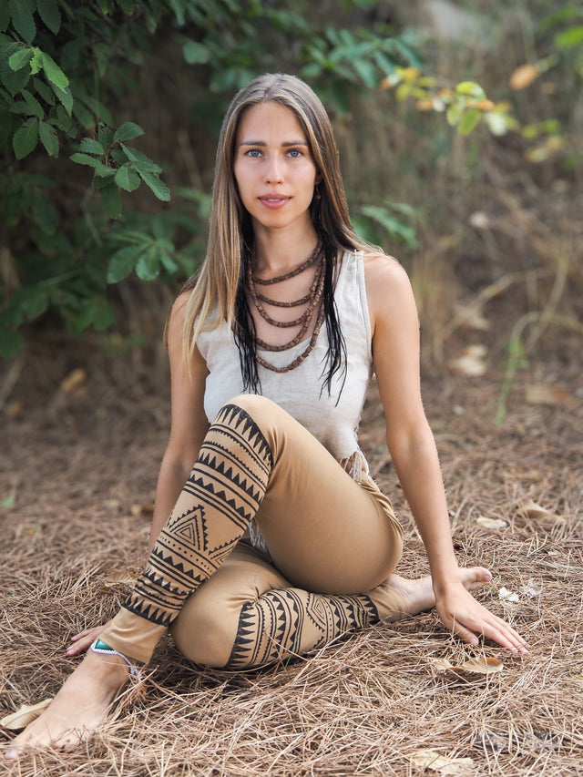 Single Natural Tribal Feather Earring with Acai Seed