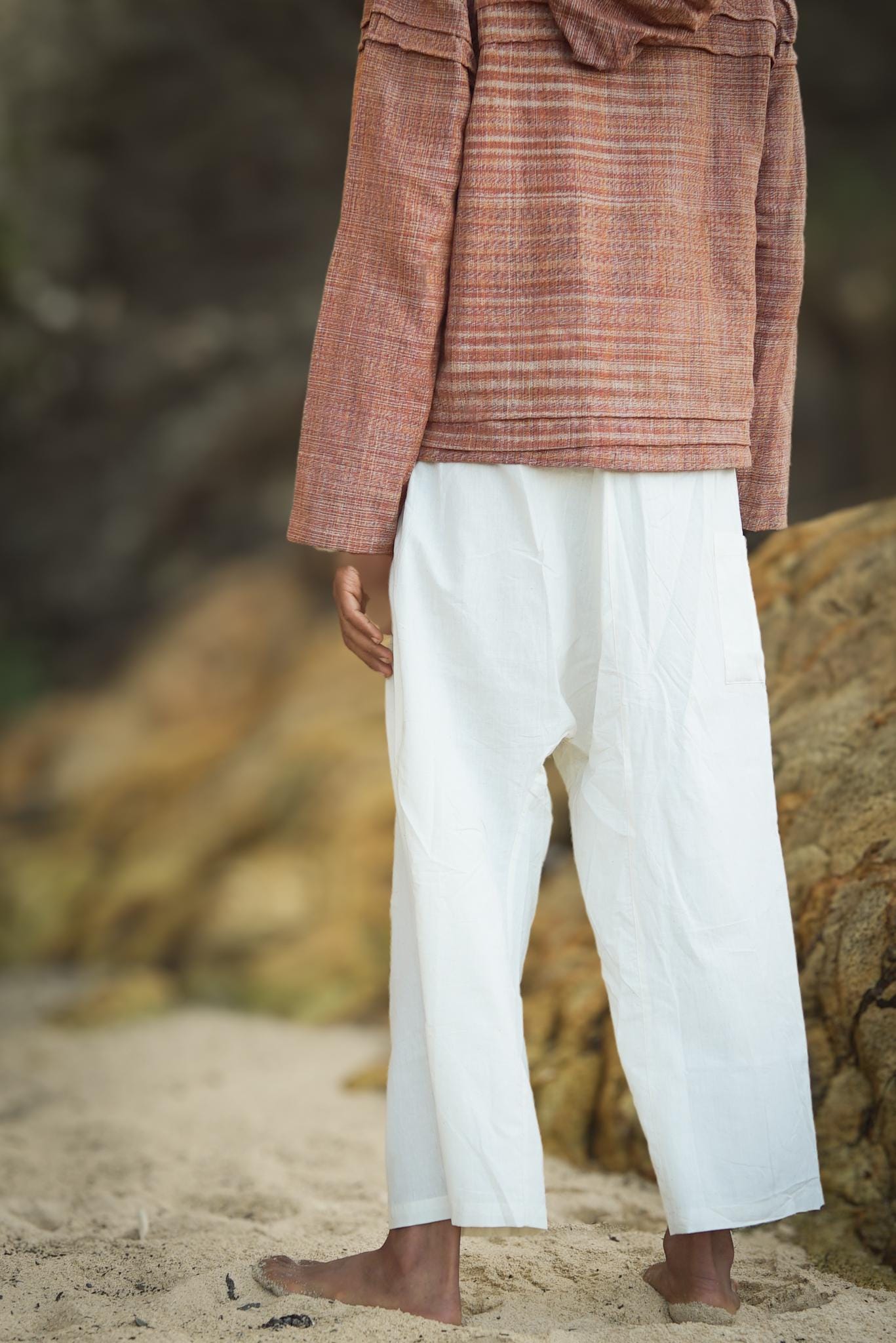 Natural Cotton Fisherman Pants