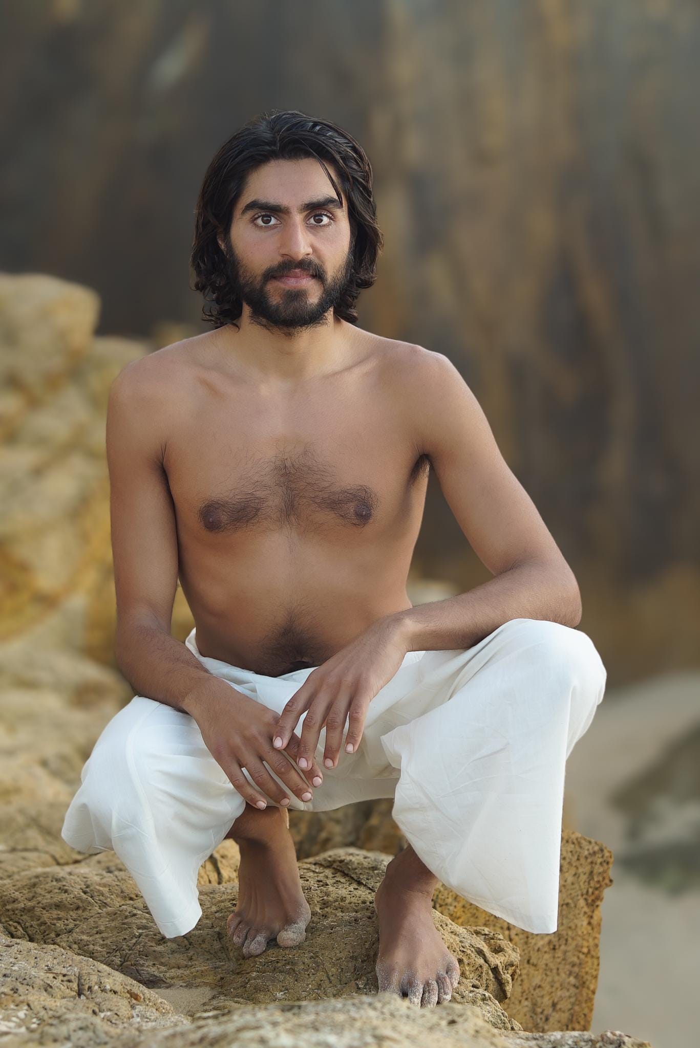 Natural Cotton Fisherman Pants
