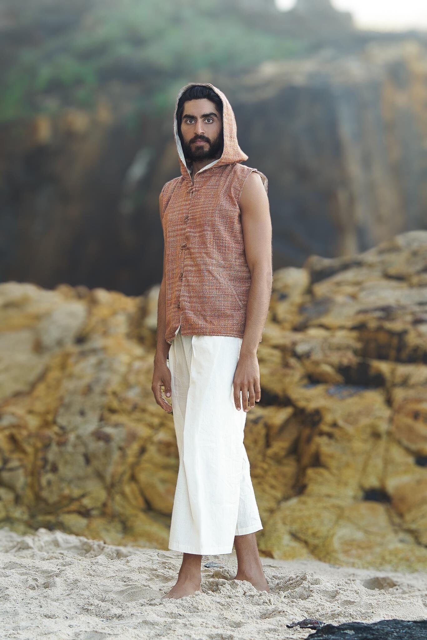 Natural Cotton Fisherman Pants