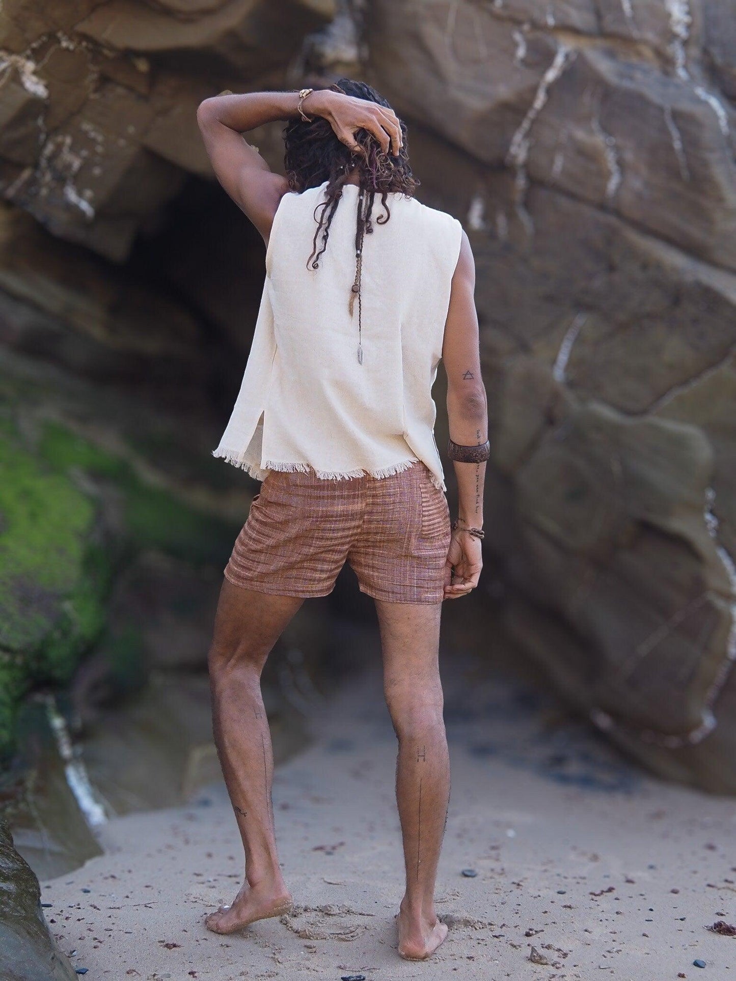 Natural Cotton Men Shirt, Cotton Shirt, Ceremonial Shirt, Eco-friendly Shirt, Boho Shirt, Men Vest, Casual Vest, Gypsy Vest, Gift for Him