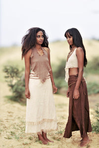 Frayed Wrap Skirt, Long Wrap Skirt, Boho Skirt, Boho Clothing, Natural Long Skirt, Hippie Skirt, Natural Clothing, Tribal Skirt, Maxi Skirt