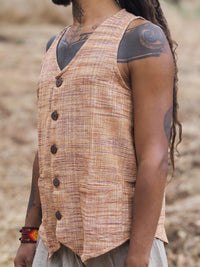 Men's Khadi Vest, Tribal Clothing, Men Waistcoat, Boho Shirt, Earthy Clothing, Khadi Clothing, Sleeveless Shirt, Tribal Vest, Gift for Him