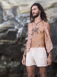 Men's Khadi Vest, Tribal Clothing, Men Waistcoat, Boho Shirt, Earthy Clothing, Khadi Clothing, Sleeveless Shirt, Tribal Vest, Gift for Him