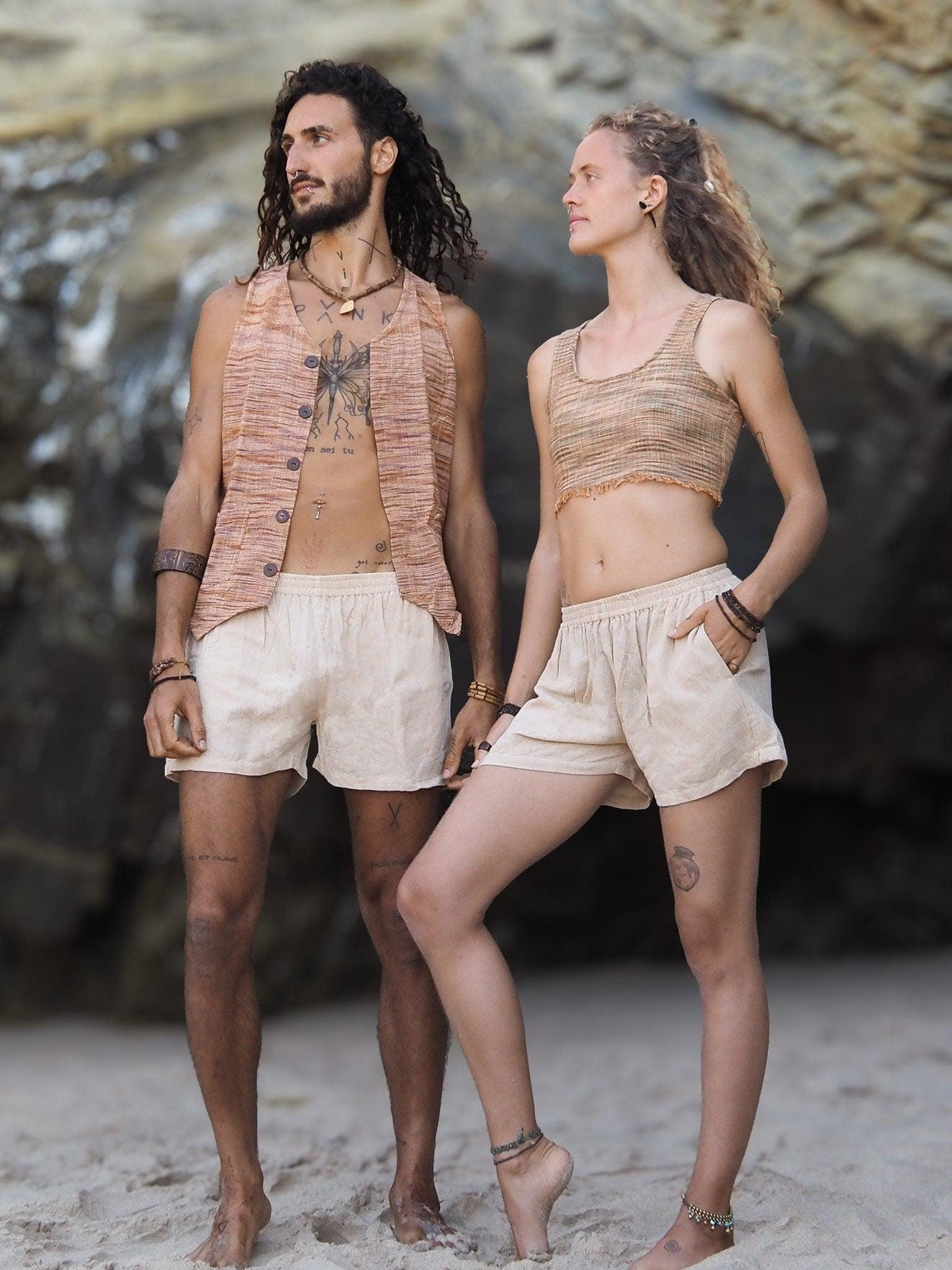 Men's Khadi Vest, Tribal Clothing, Men Waistcoat, Boho Shirt, Earthy Clothing, Khadi Clothing, Sleeveless Shirt, Tribal Vest, Gift for Him