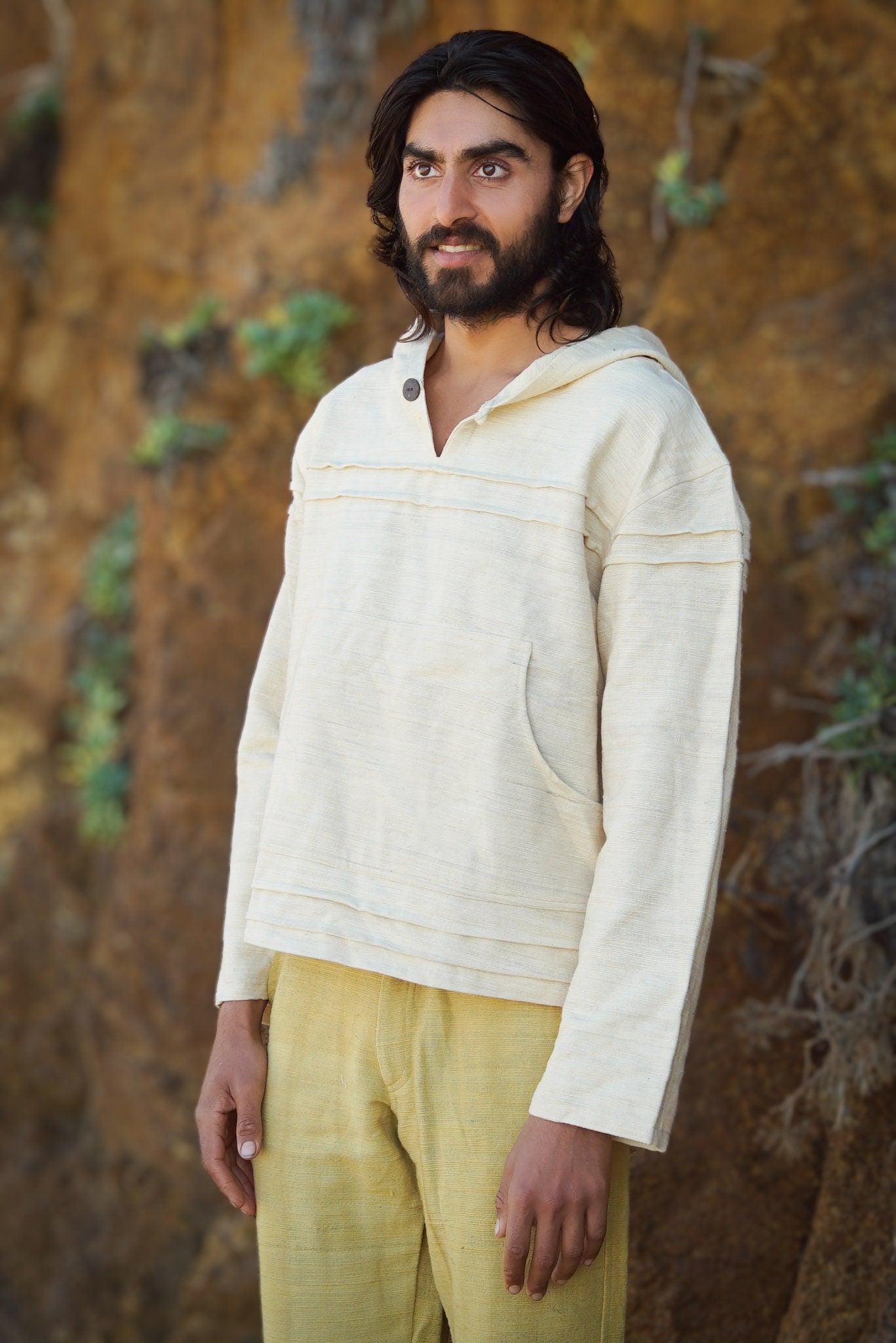 Natural Khadi Cotton Hoodie