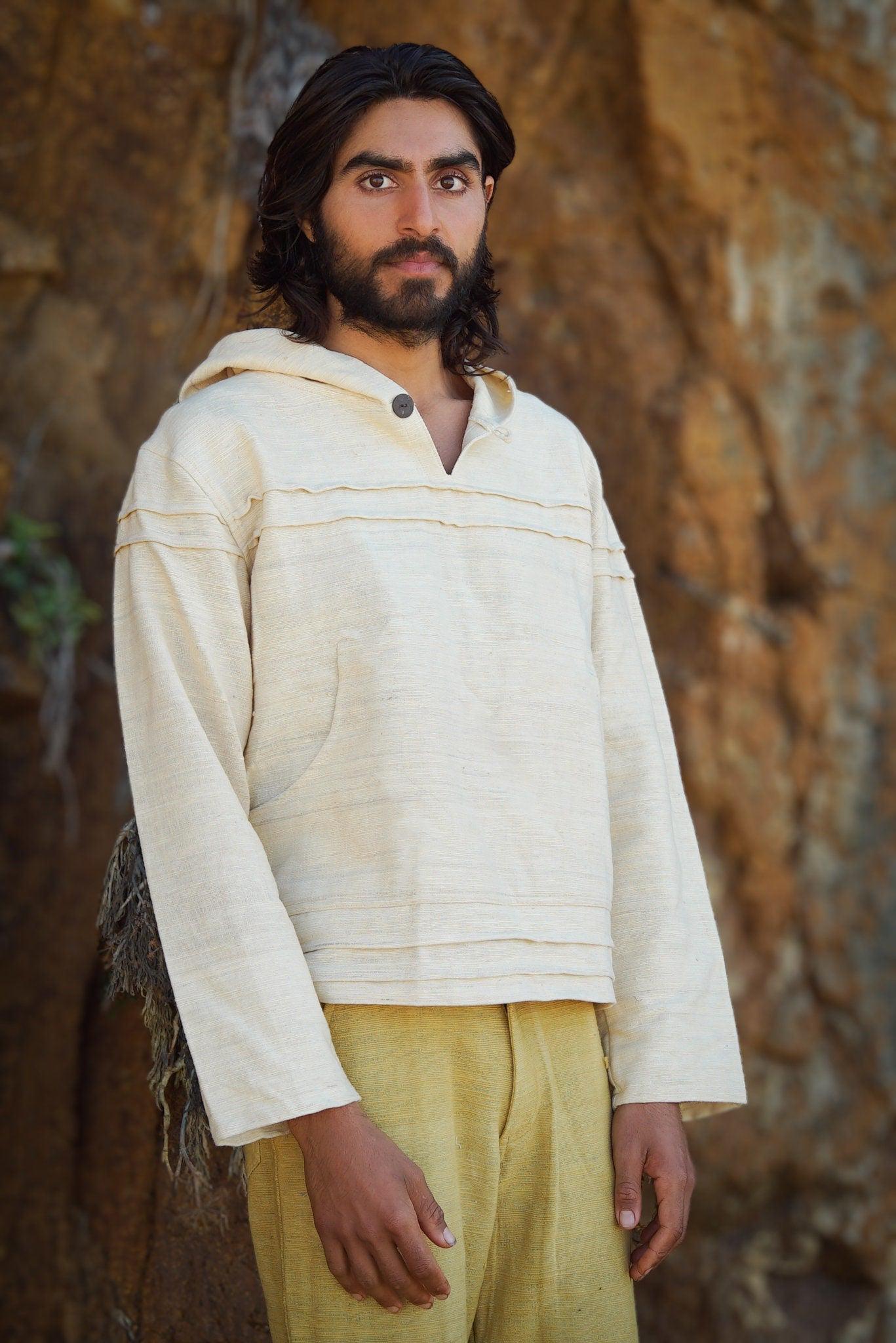 Natural Khadi Cotton Hoodie