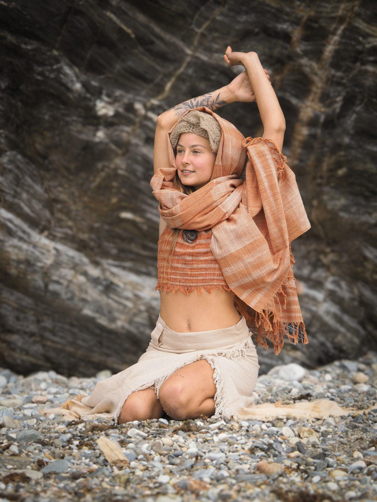 Earthy Khadi Shawl, Cotton Shawl, Khadi Shawl, Unisex Shawl, Hand Loomed Shawl, Hippie Clothing, Earthy Accessories, Earthy Shawl, Boho