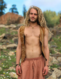 African Mud Cloth Men Vest