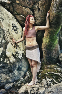 Earthy Pixie Skirt, Boho Festival Skirt, Fairy Skirt, Tribal Skirt, Short Skirt, Natural Clothing, Hippie Skirt, Elven Skirt, Pixie Clothing